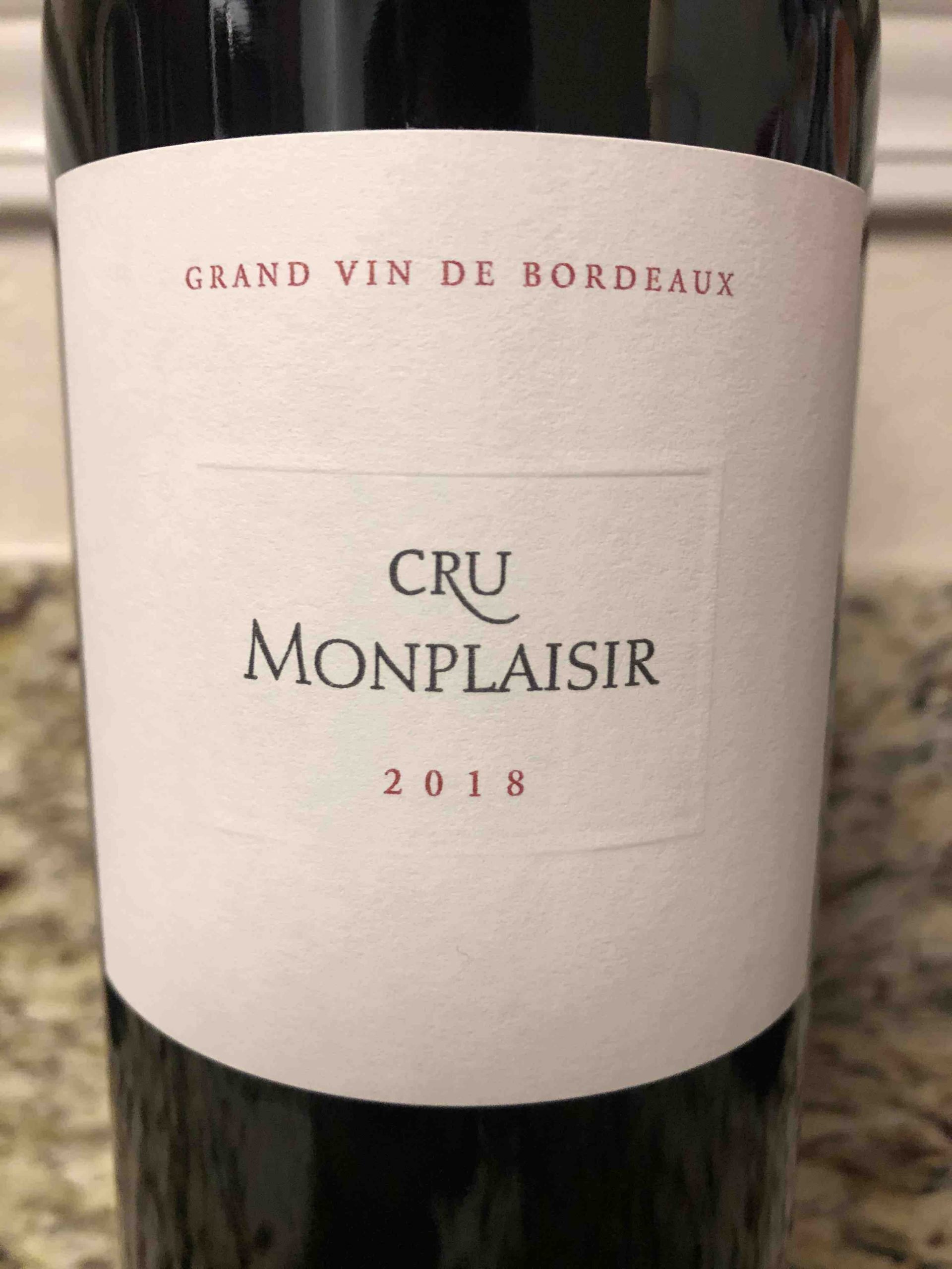 Wine Review: Cru Monplaisir Bordeaux Superieur 2018
